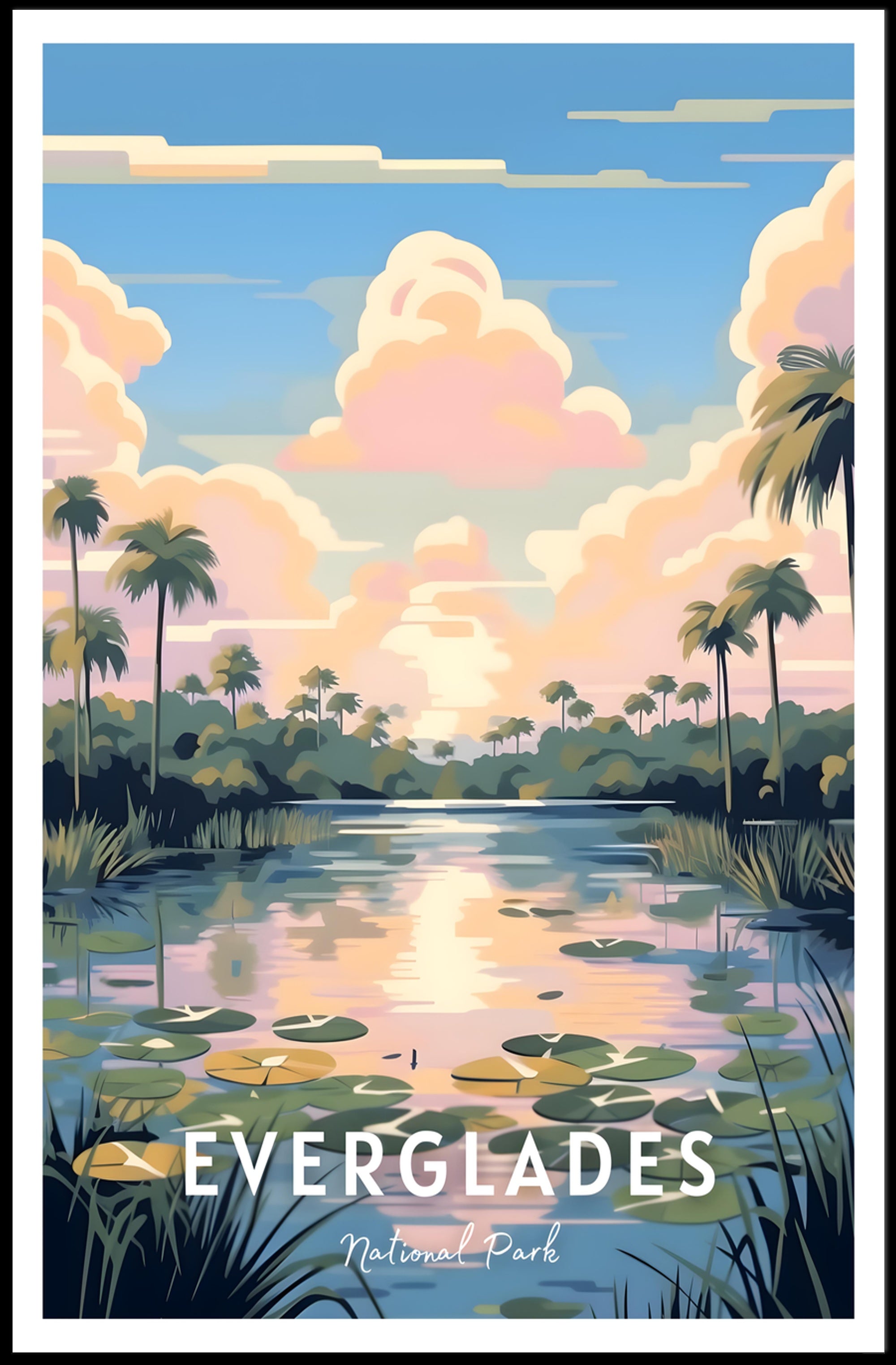 Everglades National Park Vintage Travel Poster Print