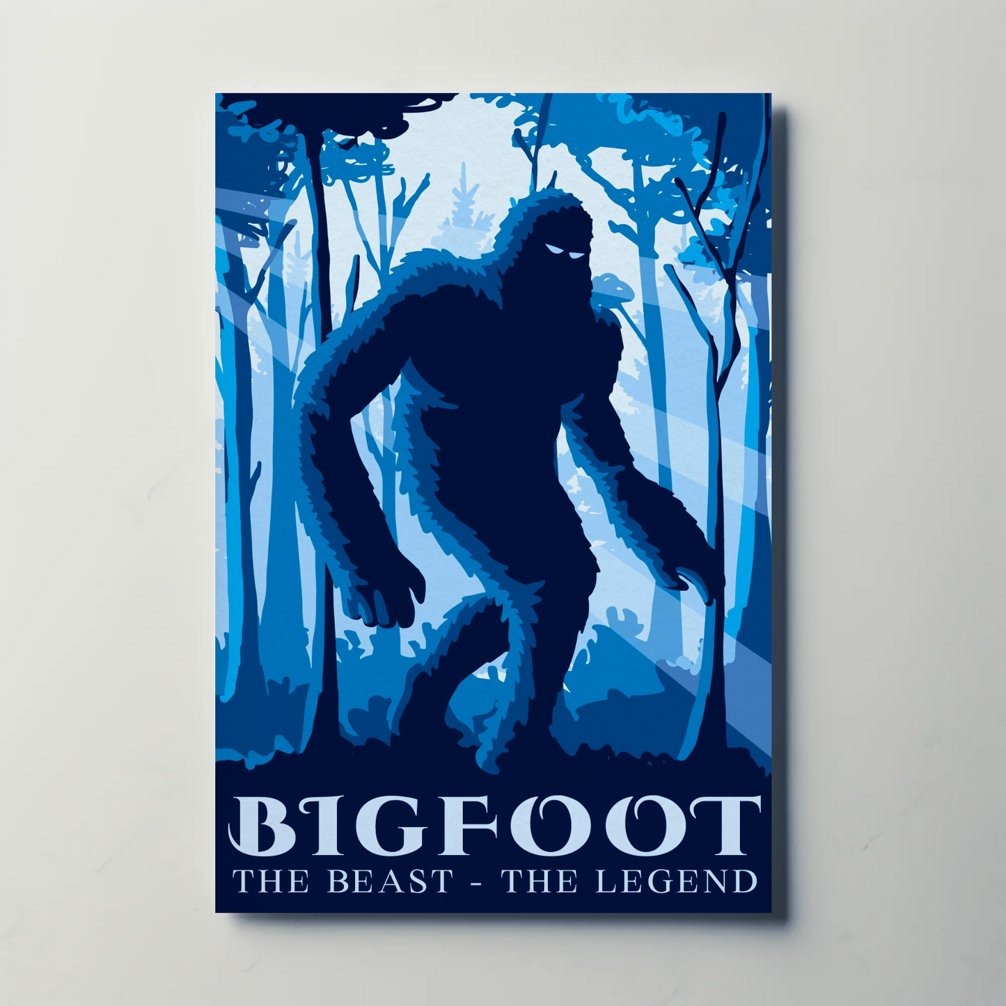 Vintage Poster Bigfoot Forest Mystery