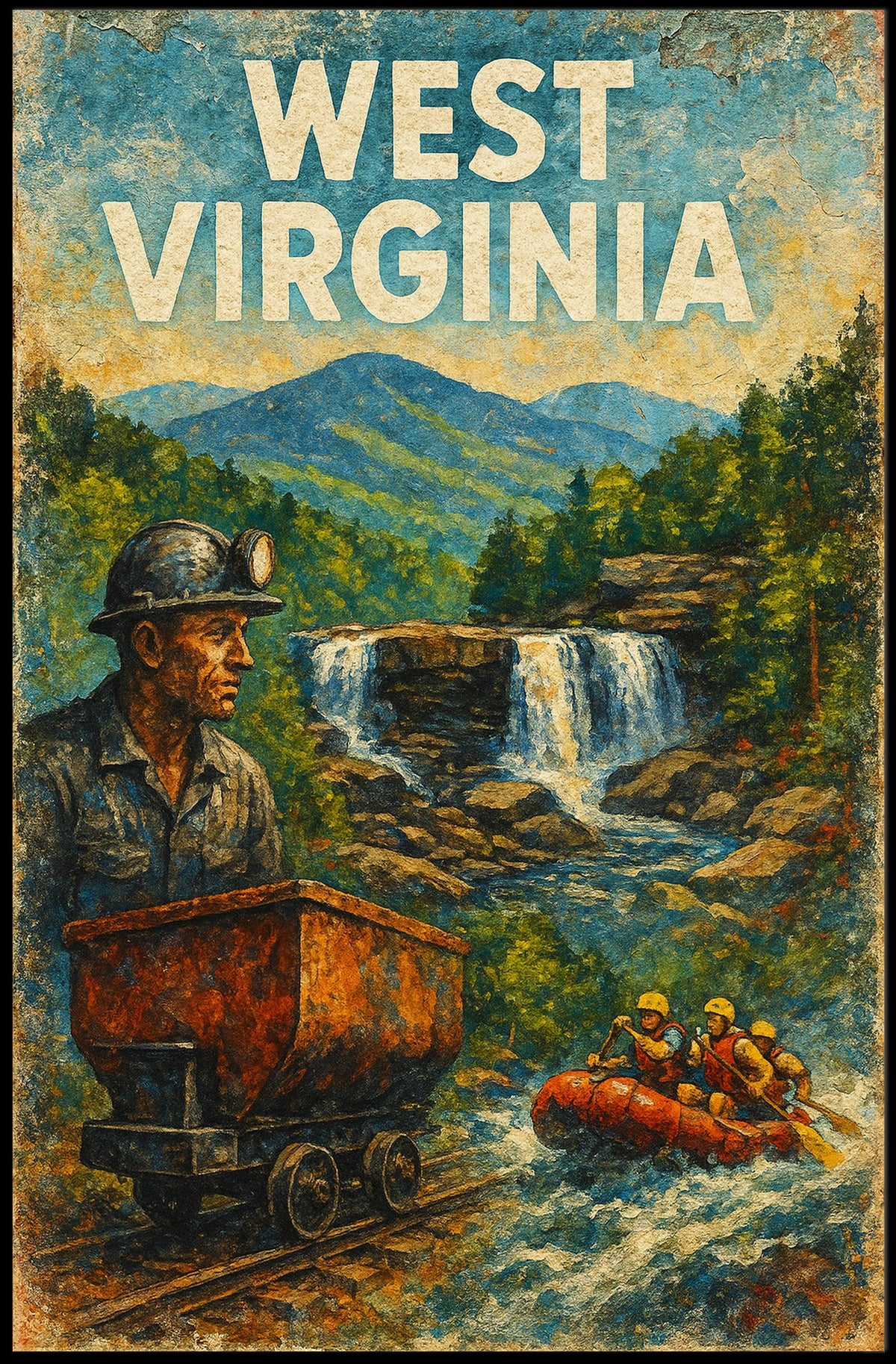 West Virginia Adventure Poster