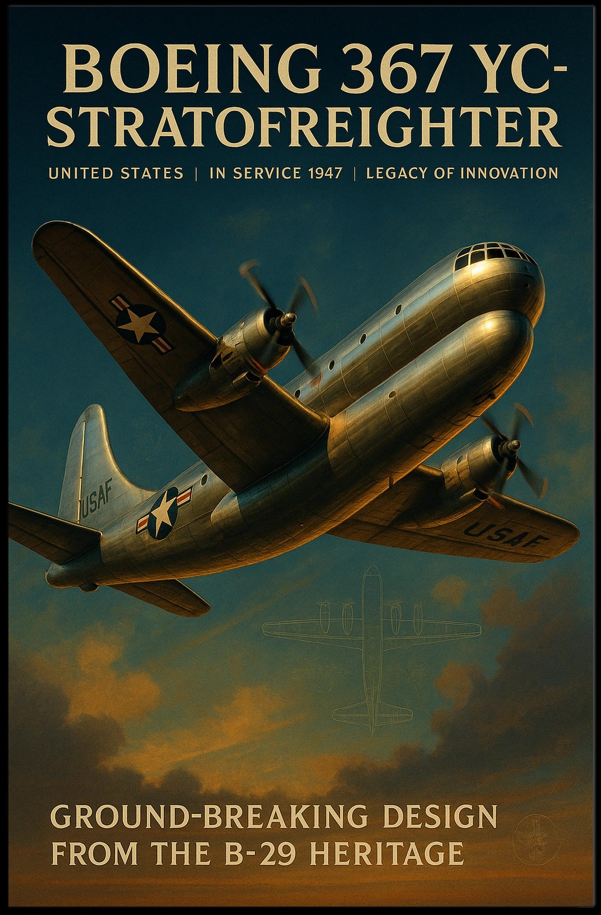 Boeing 367 Yc-Stratofreighter Poster
