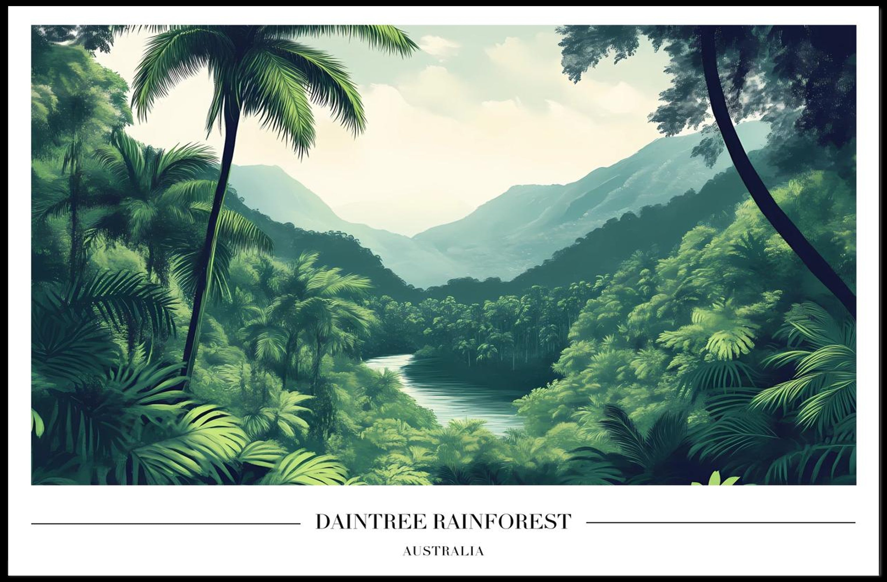 Daintree Rainforest Tranquil Nature National Park Poster