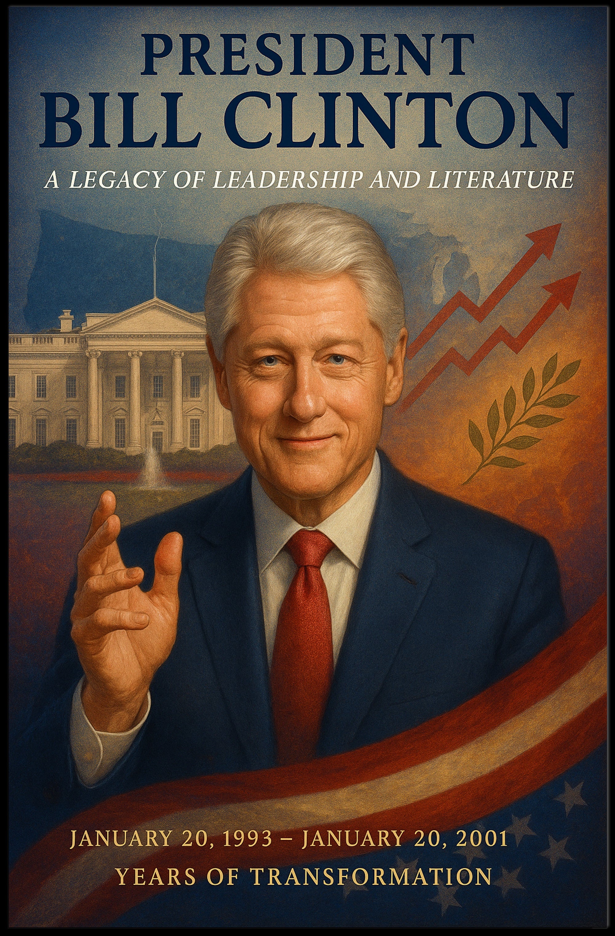 Bill Clinton Years of Transformation Poster PosterGoat