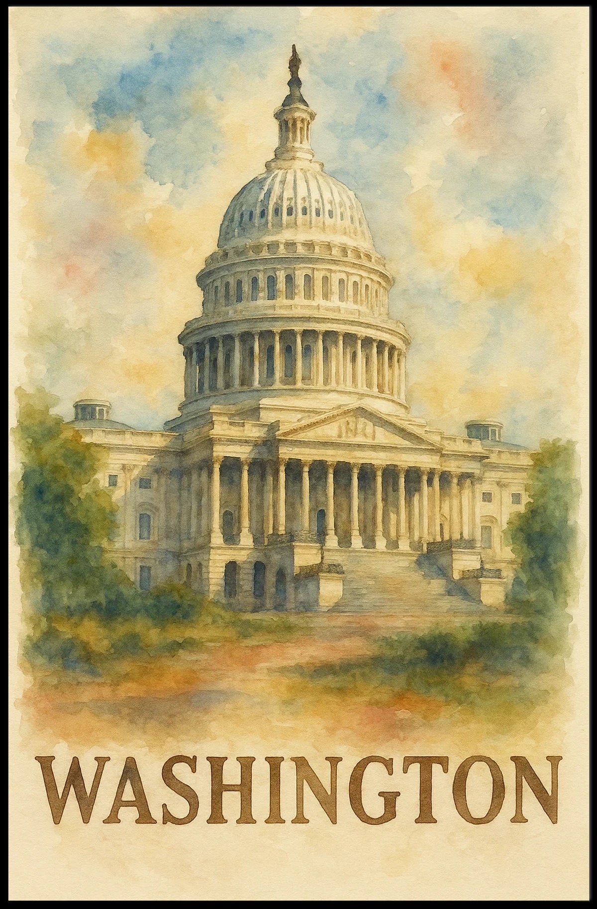 Capitol Building in Washington Poster
