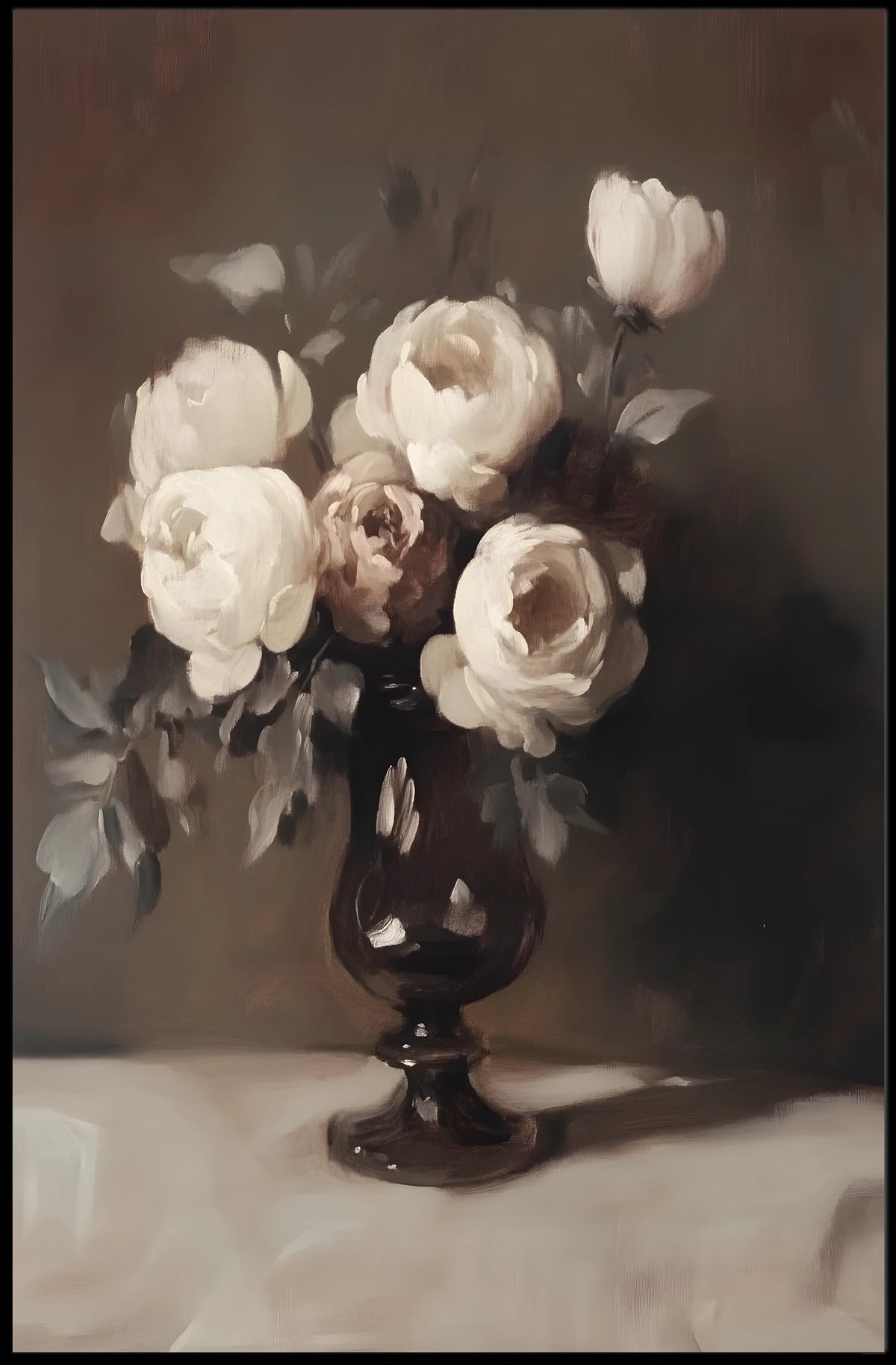 Elegant Floral Still Life Poster