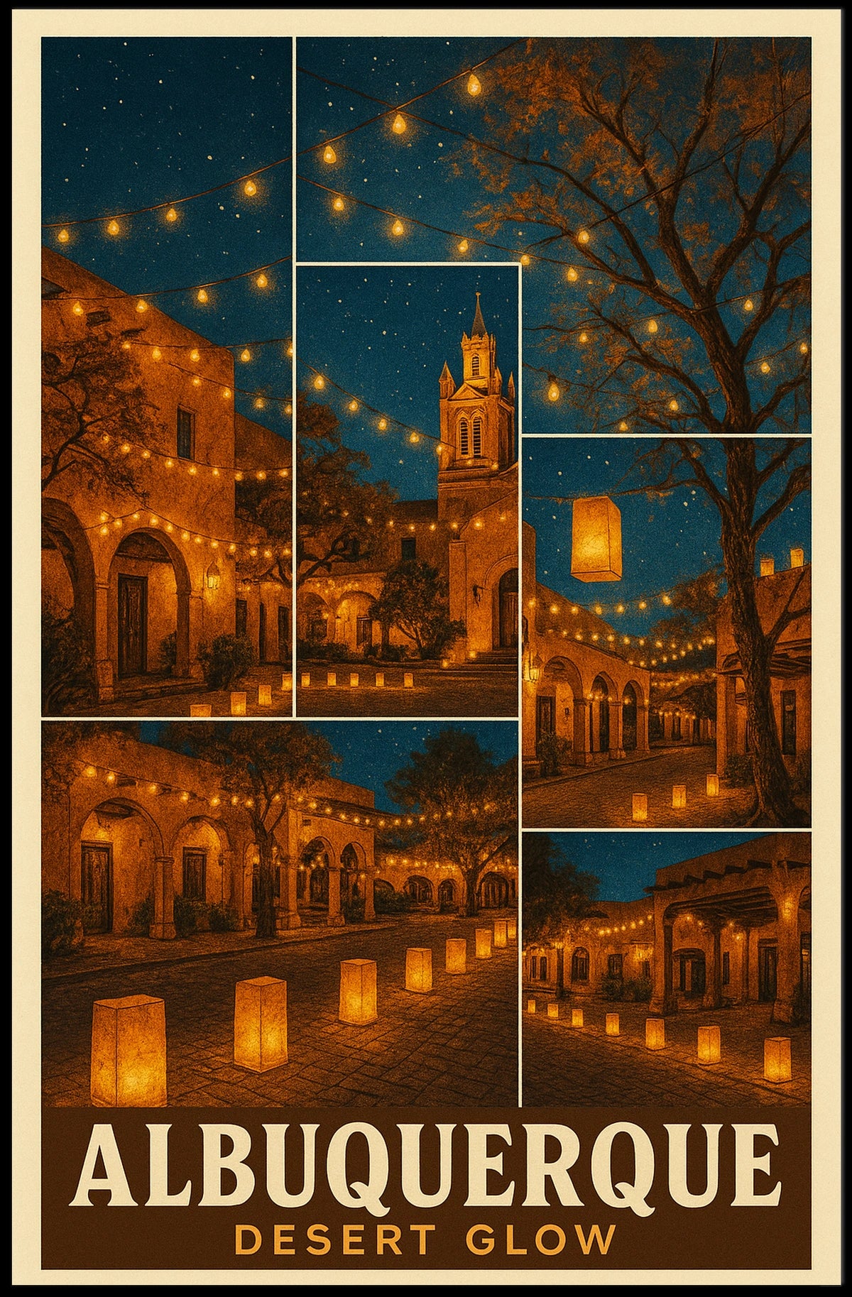 Albuquerque Desert Glow Poster