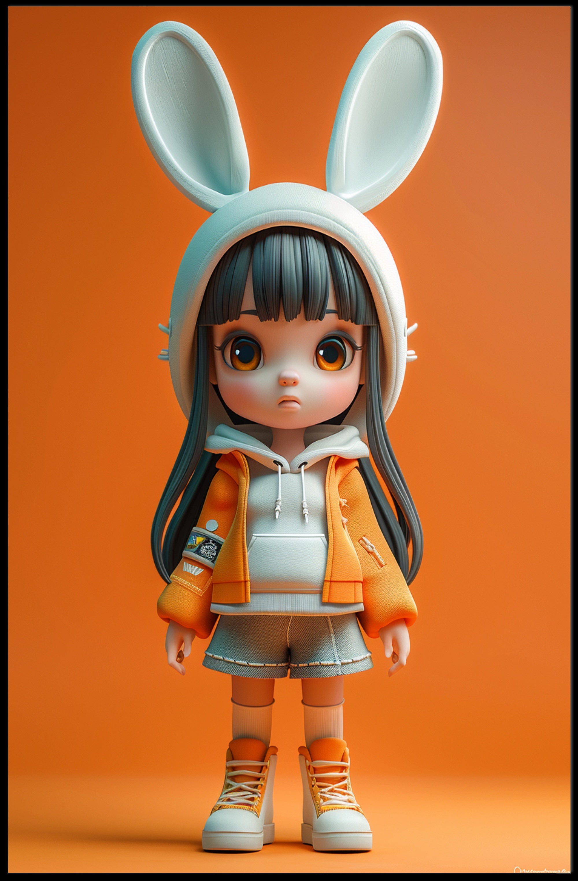 Cute Character Design with Youthful Fashion Pop Culture Poster PosterGoat