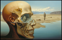 Surreal Desert Skull Fantasy Art Poster