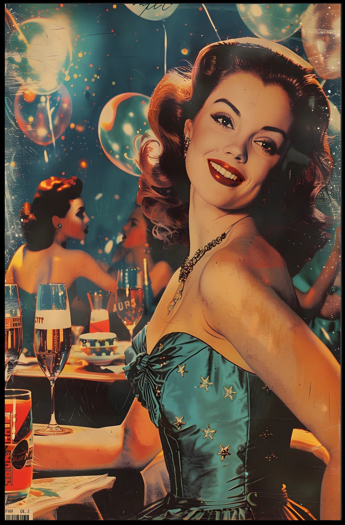 Vintage Glamour Celebration Poster