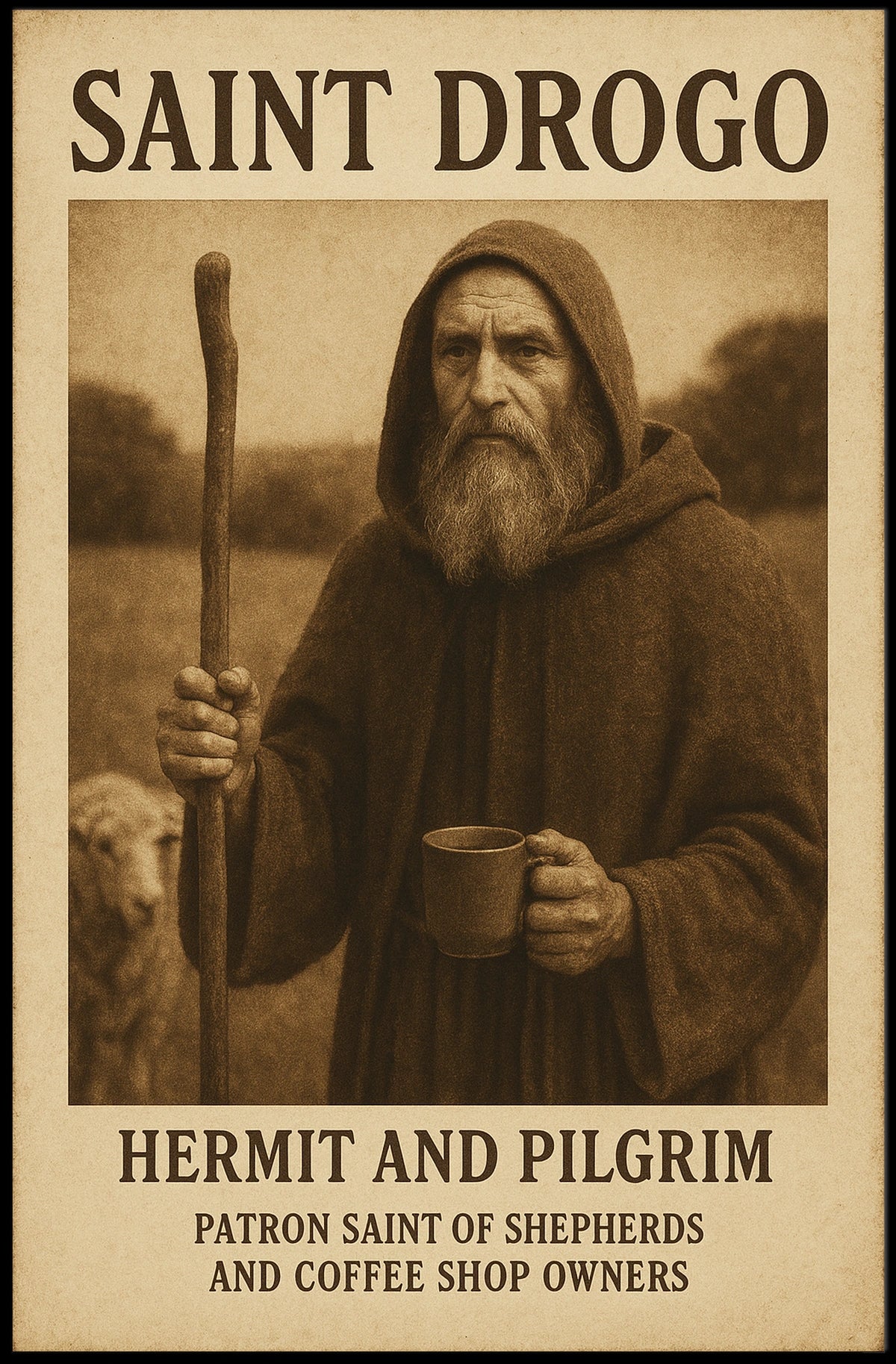 Saint Drogo Hermit And Pilgrim Poster