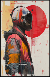 Astronaut In Abstract Art Print Poster For Home Decor PosterGoat