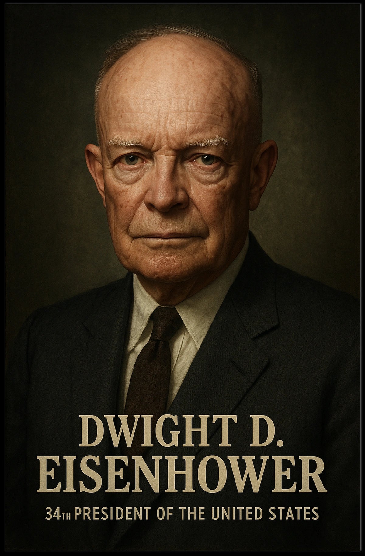 Dwight D Eisenhower 34th President Poster Wall Art Decor