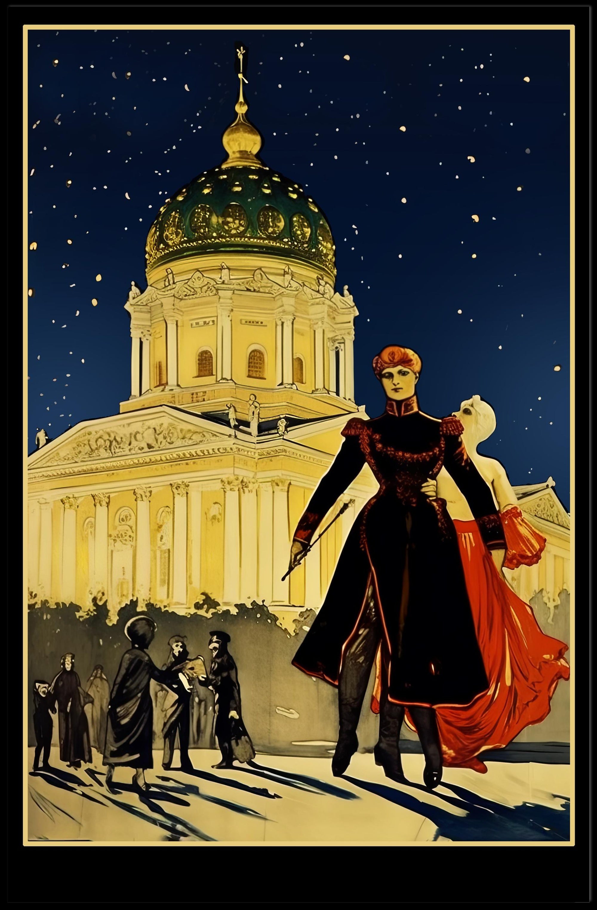 Enigmatic Night at the Grand Dome Poster