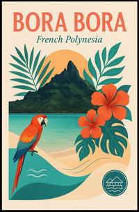Bora Bora Tropical Escape Travel Poster PosterGoat