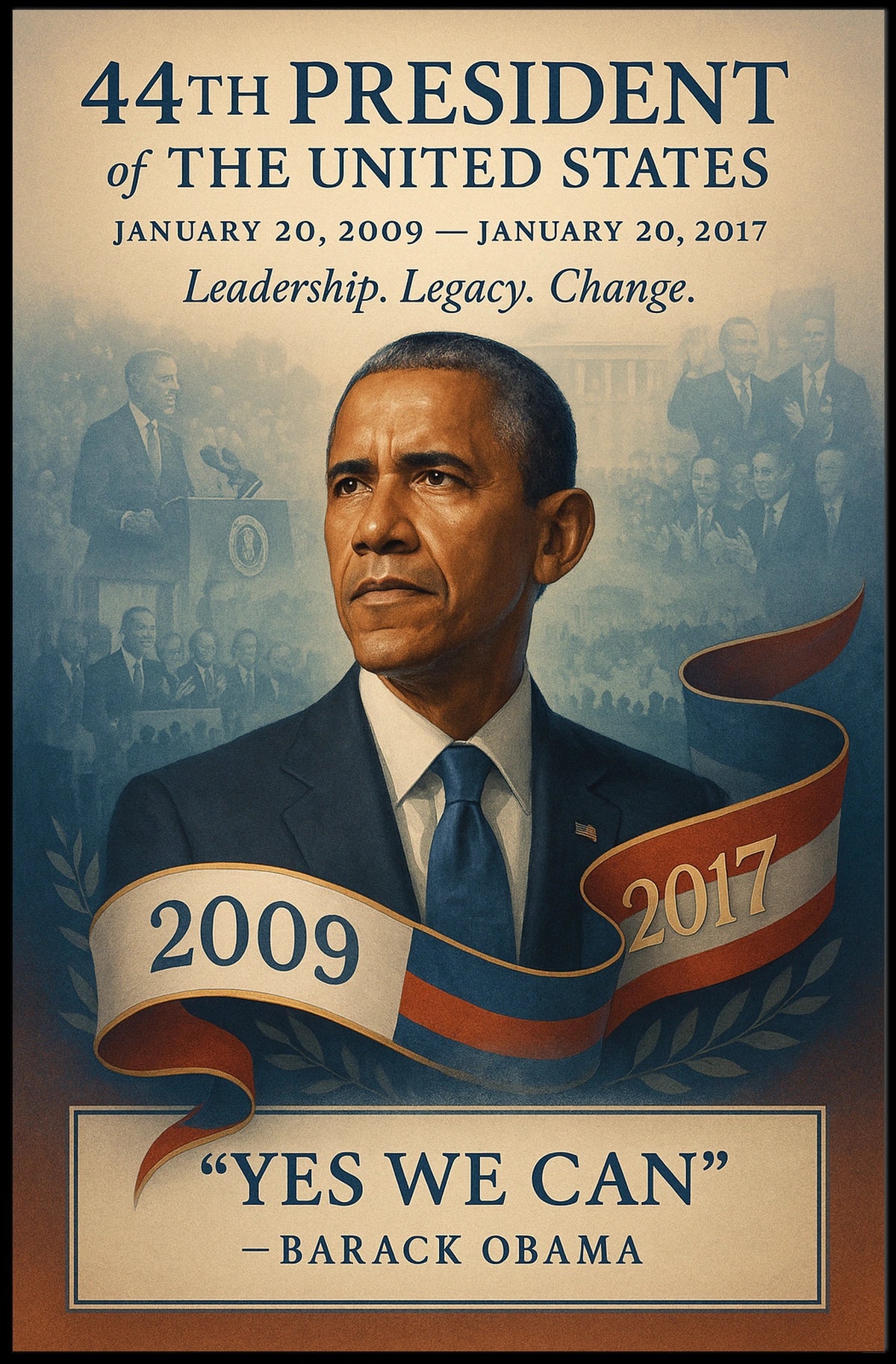 Barack Obama's Legacy Celebrated Historical or Presidential Poster