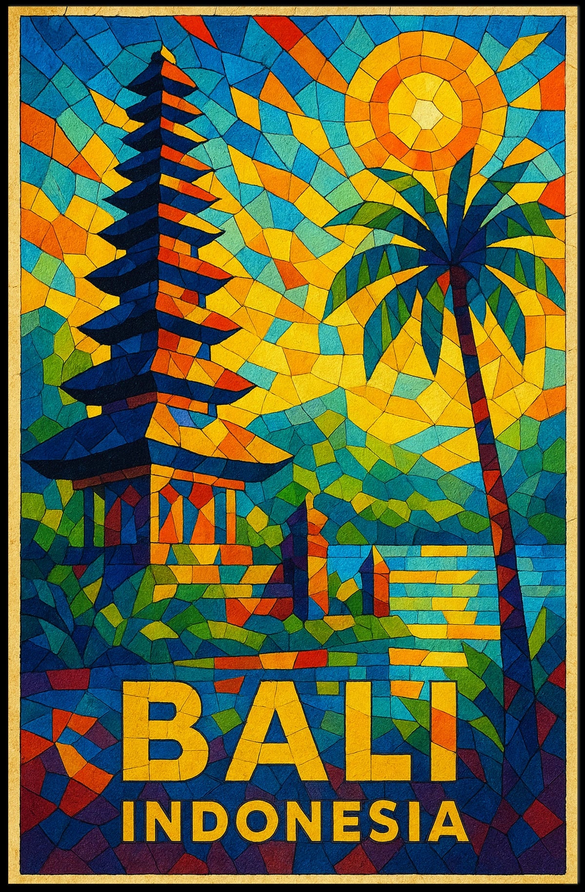 Bali, Indonesia Vibrant Paradise Poster