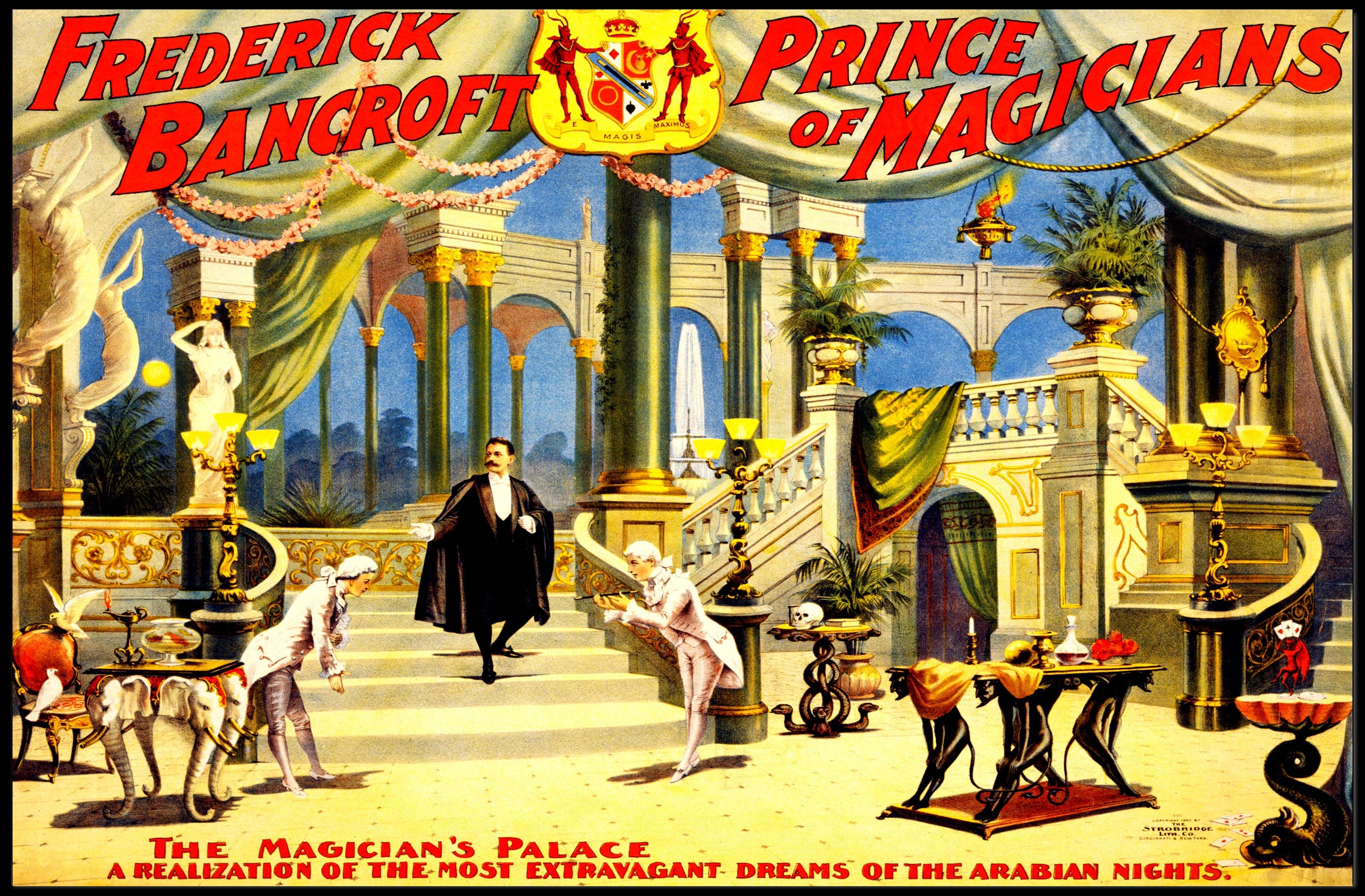 Magic Show Extravaganza: Opulent Prince Magicians Cultural Poster