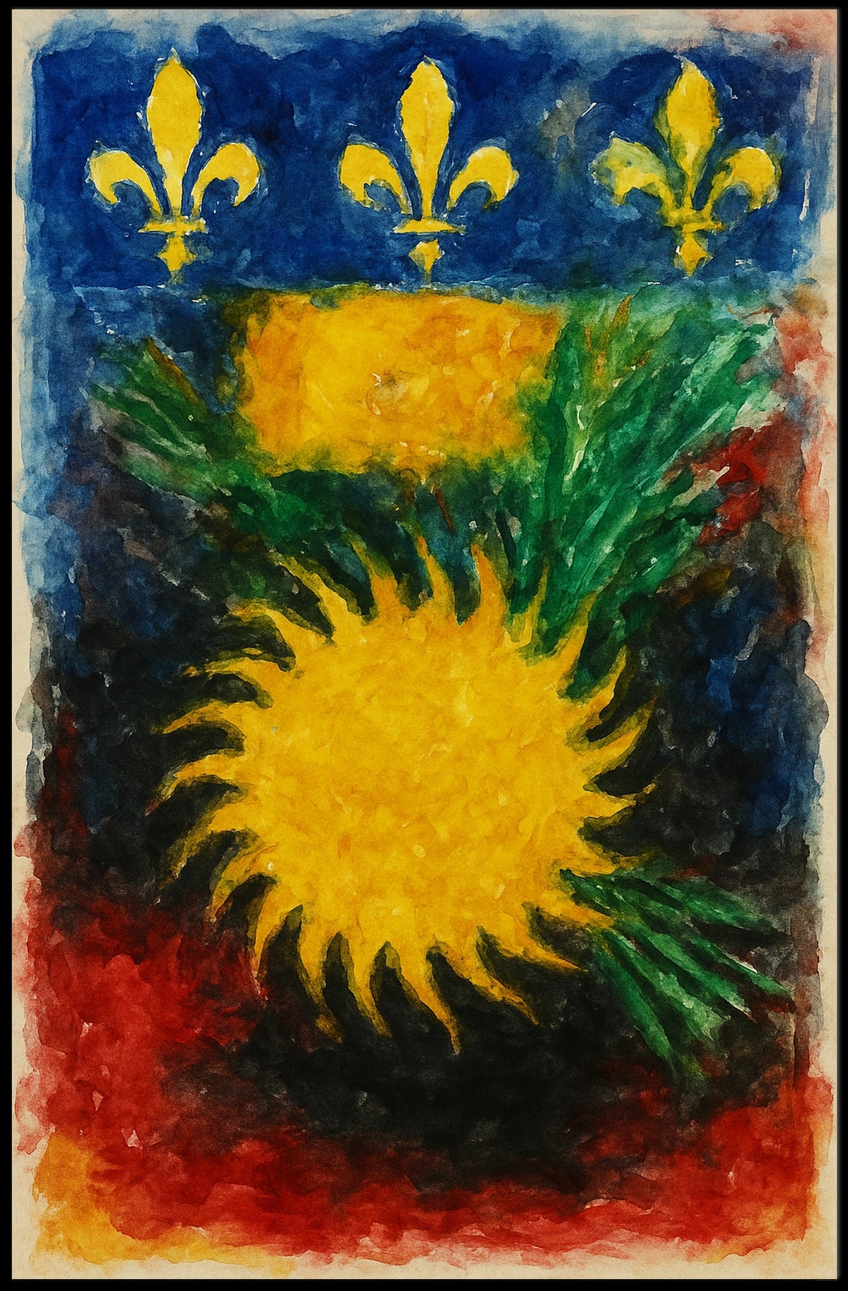 Vibrant Heraldic Emblem Poster