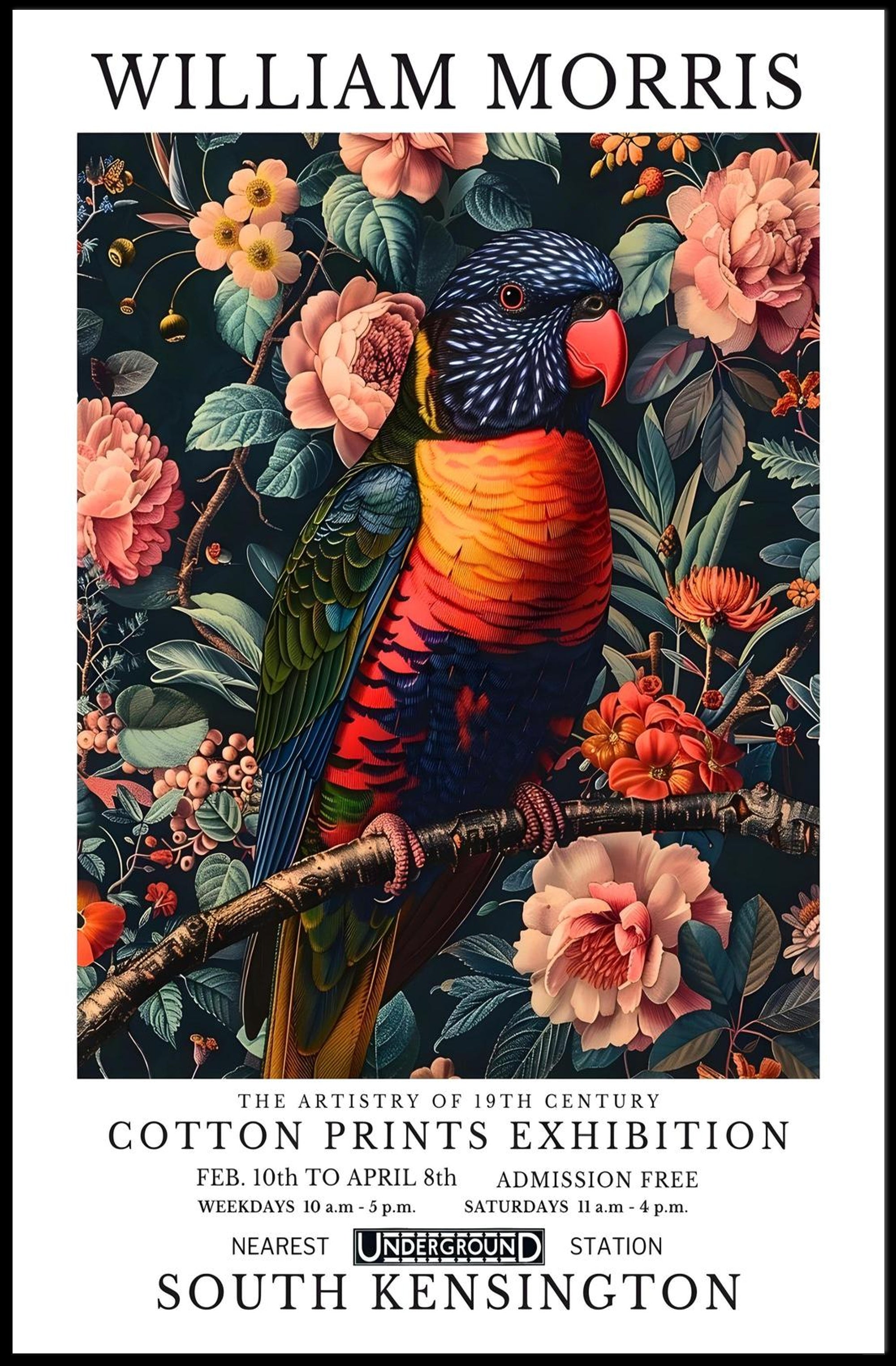 The Artistry of 19th Century Cotton Prints Poster