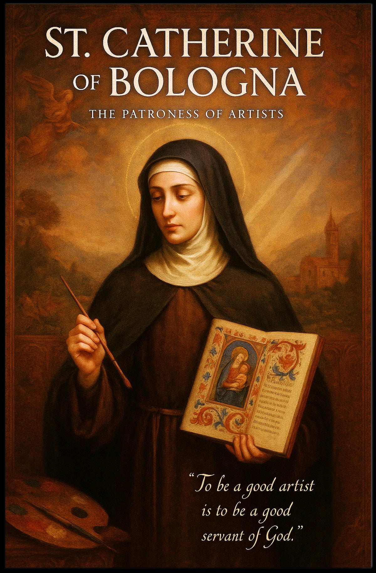 St. Catherine of Bologna The Patroness of Artists Poster