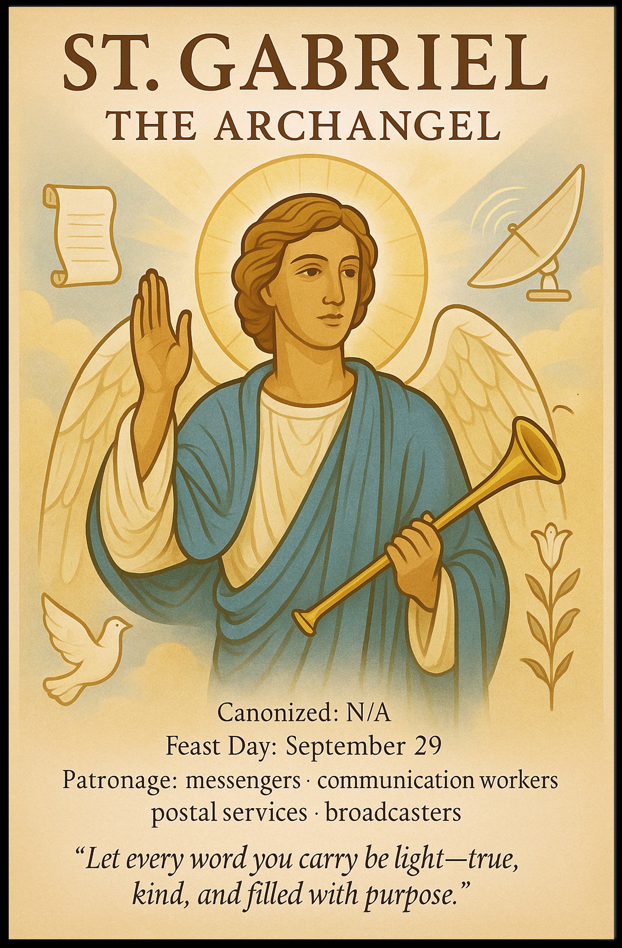 St. Gabriel the Archangel Poster PosterGoat
