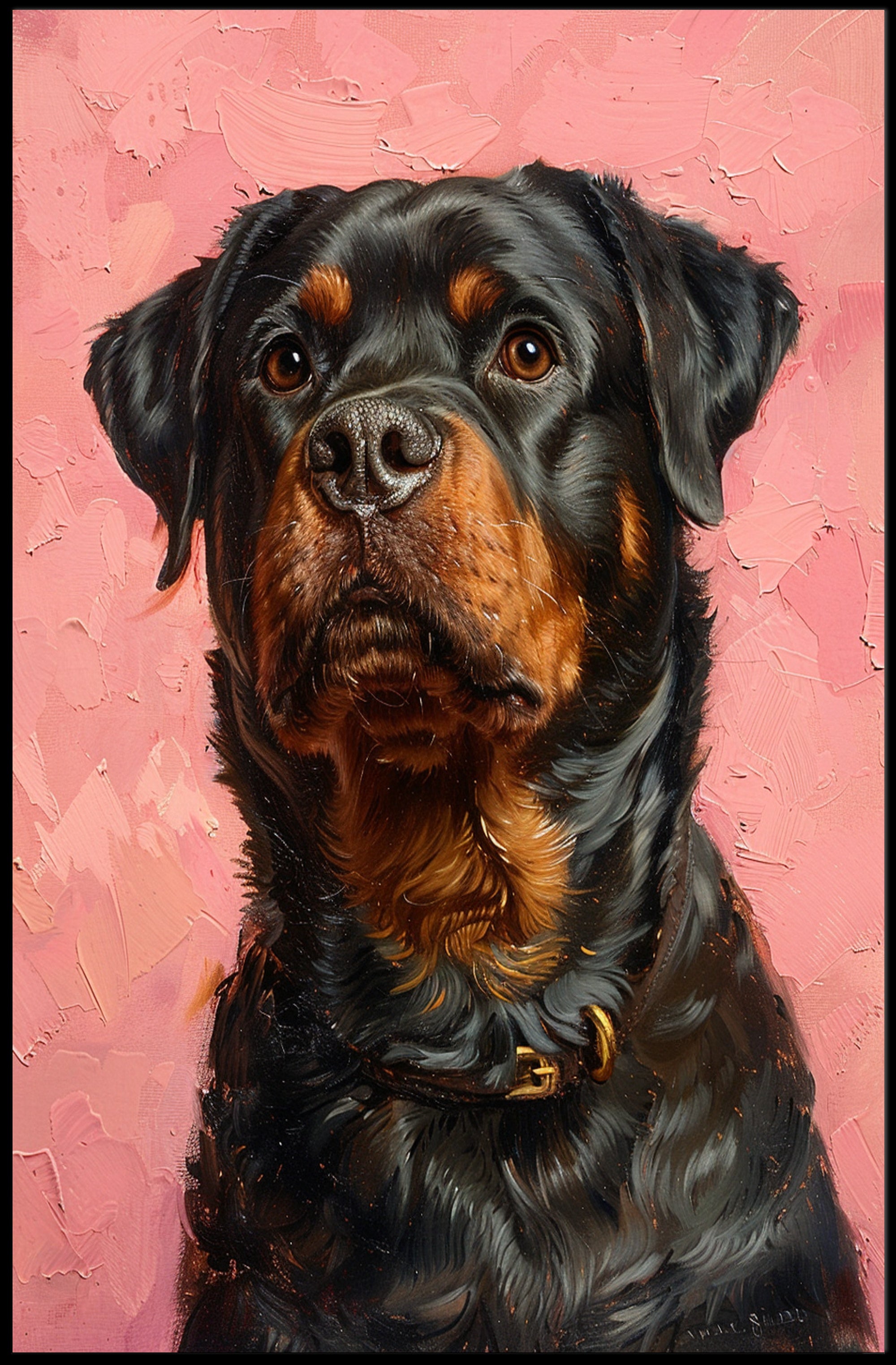 Rottweiler Dog Art Print: Bold and Affectionate Dog Breed Poster PosterGoat