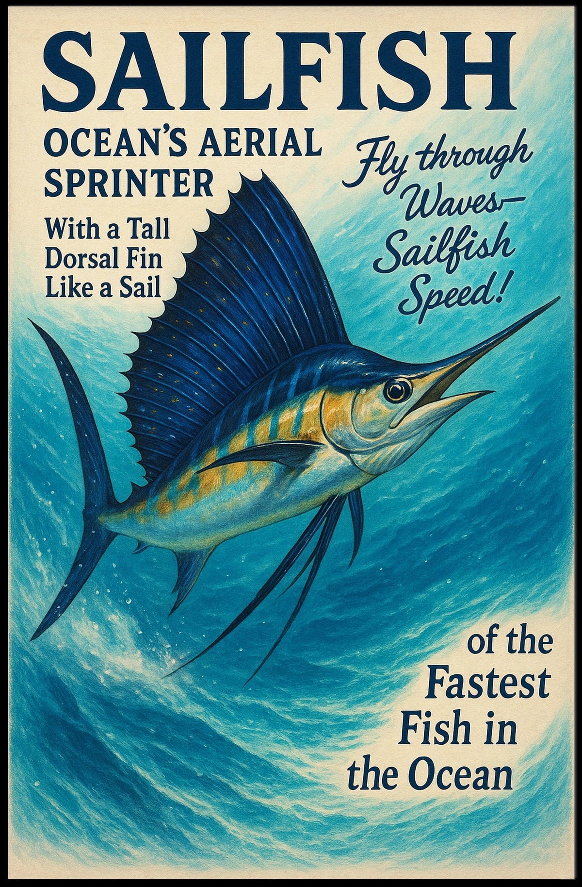 Sailfish Oceans Aerial Sprinter Poster