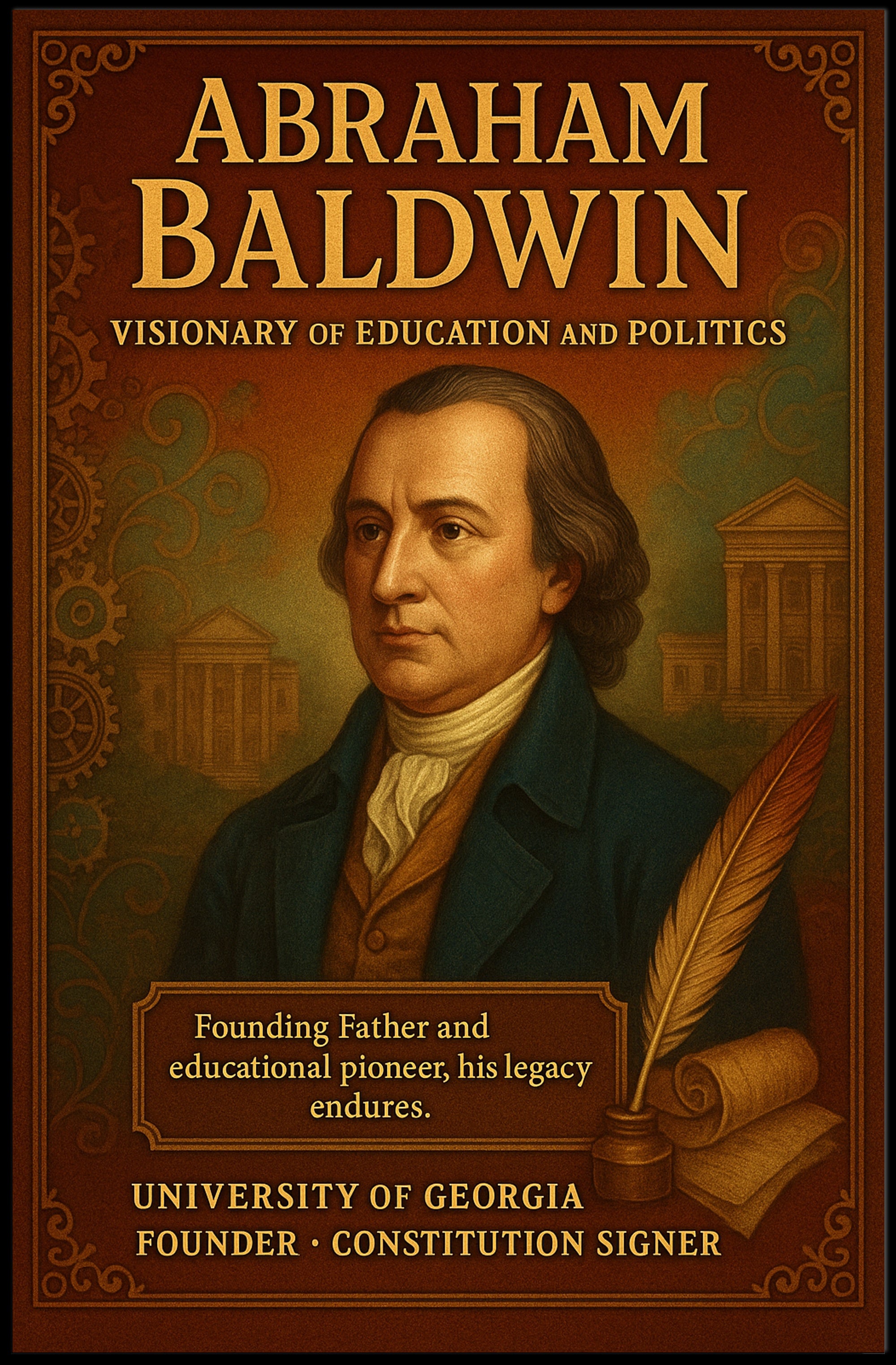 Abraham Baldwin Legacy Vintage Historical Poster