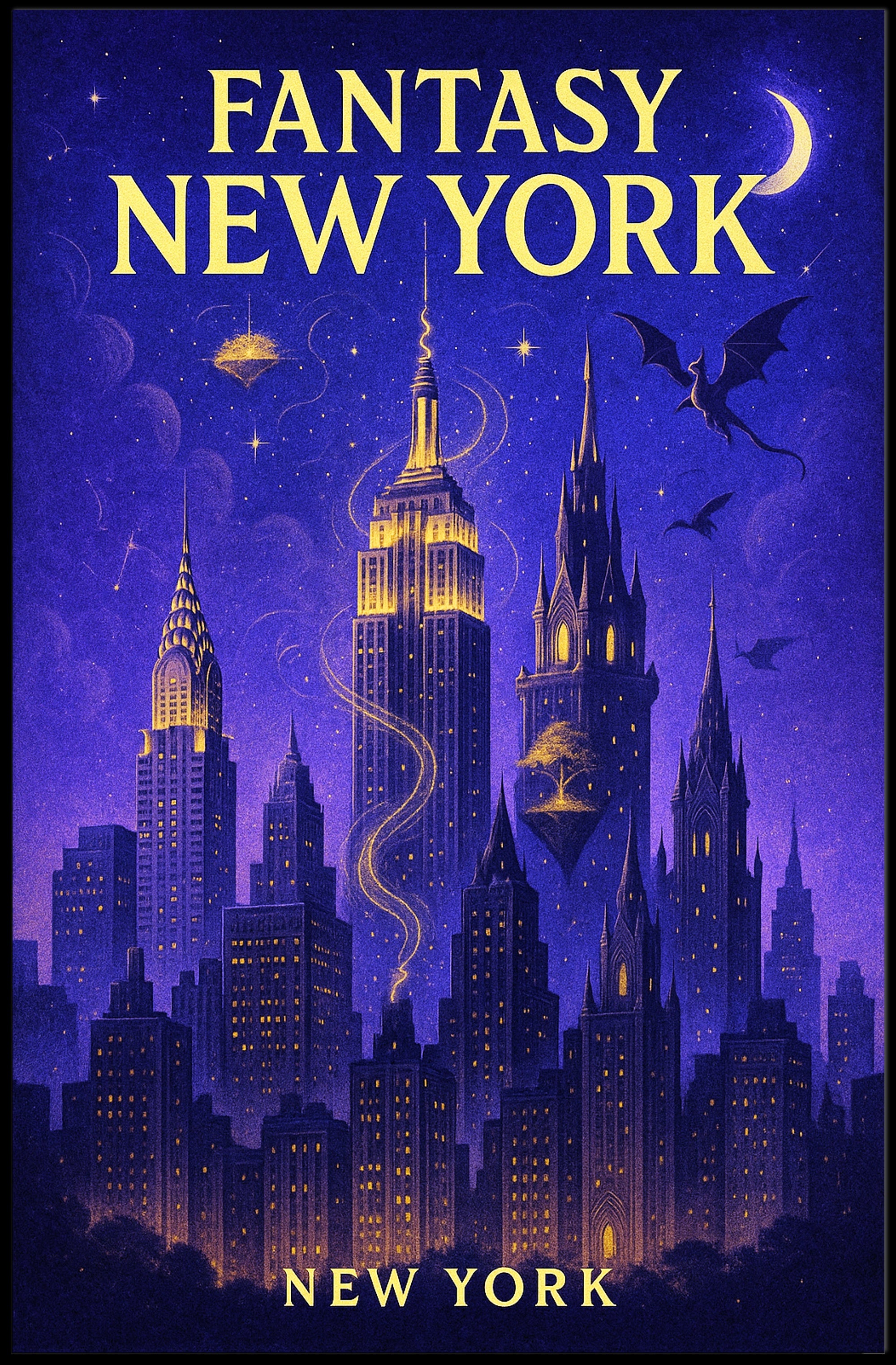 Fantasy New York Poster PosterGoat