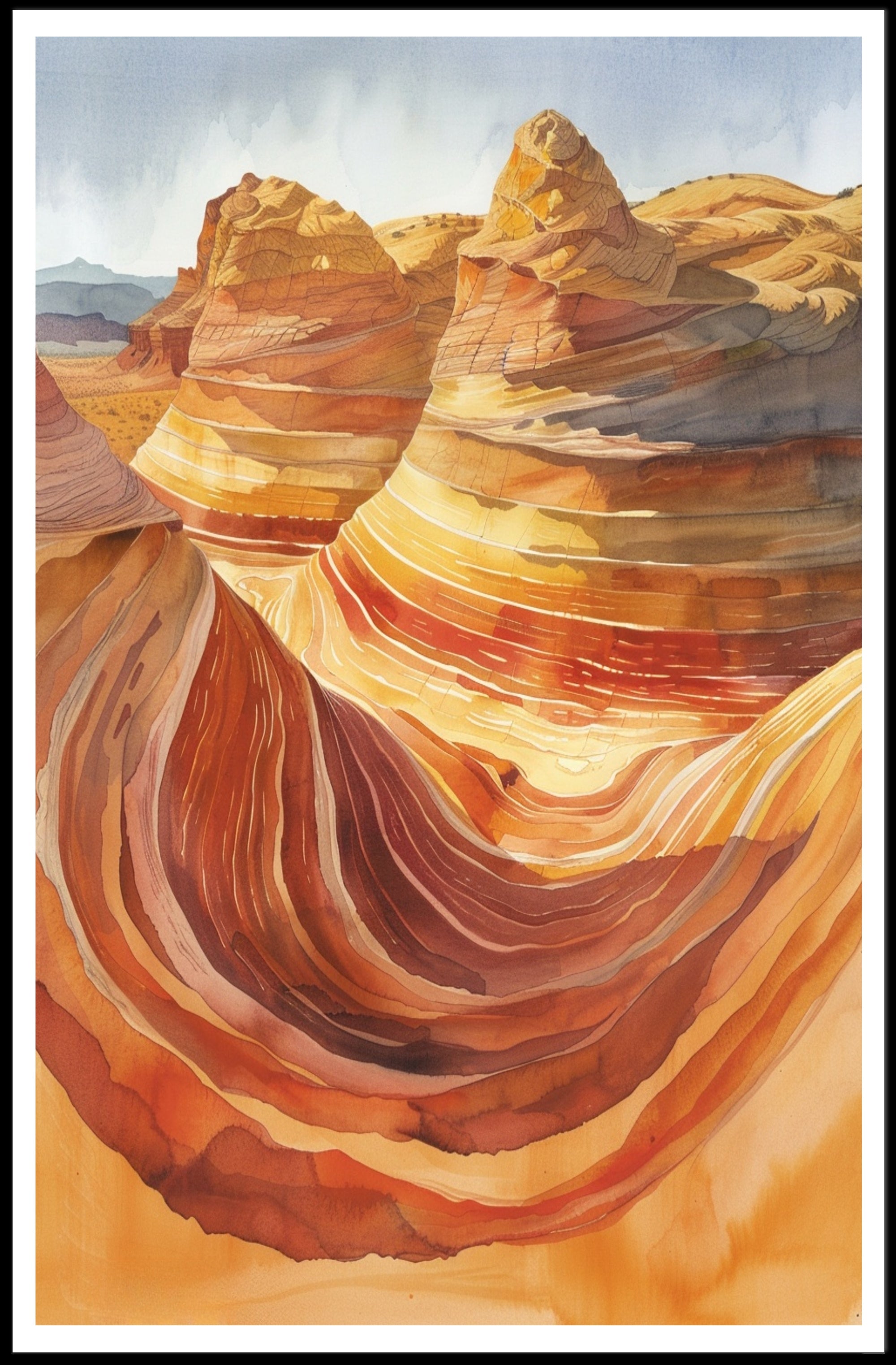 Desert Waves Poster PosterGoat