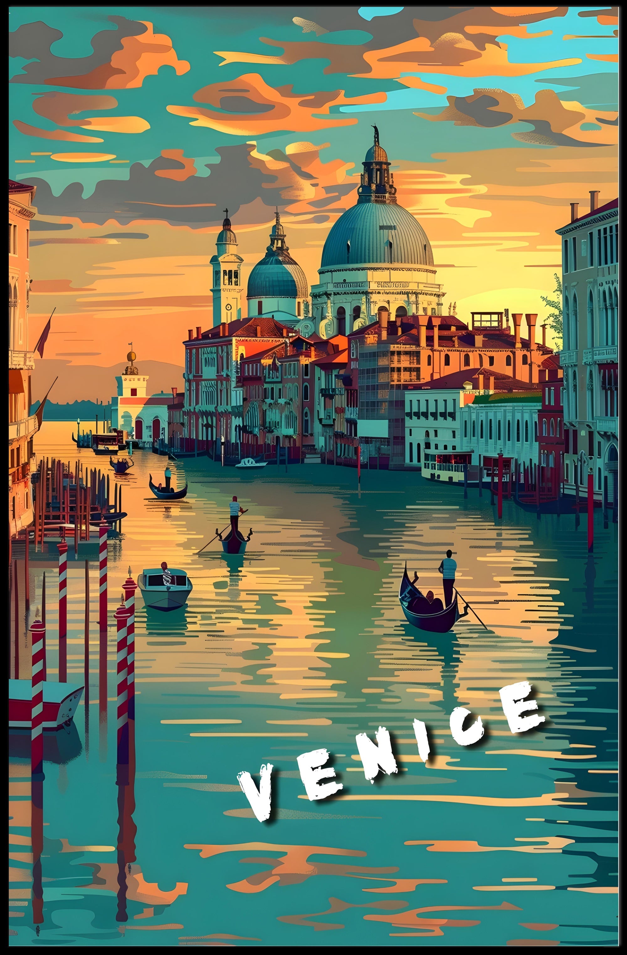 Venice at Sunset Poster