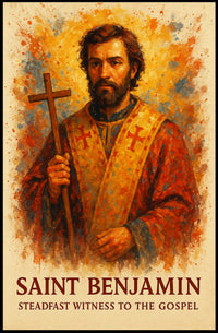 Saint Benjamin Religious Art Poster - Abstract, Artistic, or Pop Culture Poster