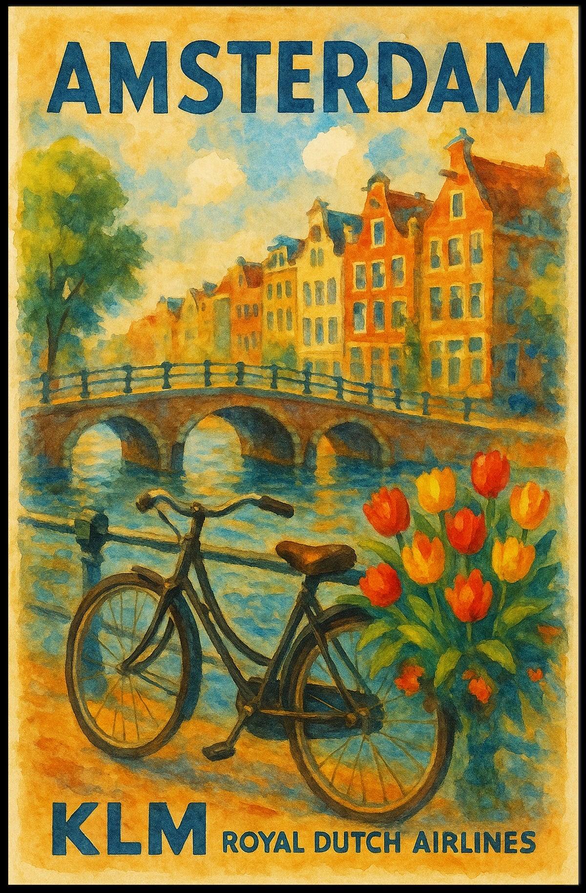 Amsterdam Travel Poster