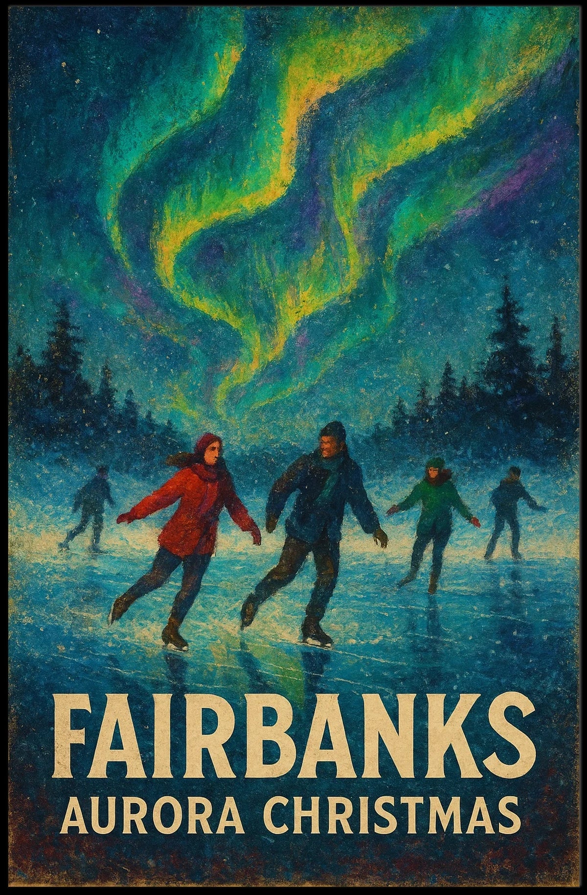 Aurora Christmas Fairbanks Poster