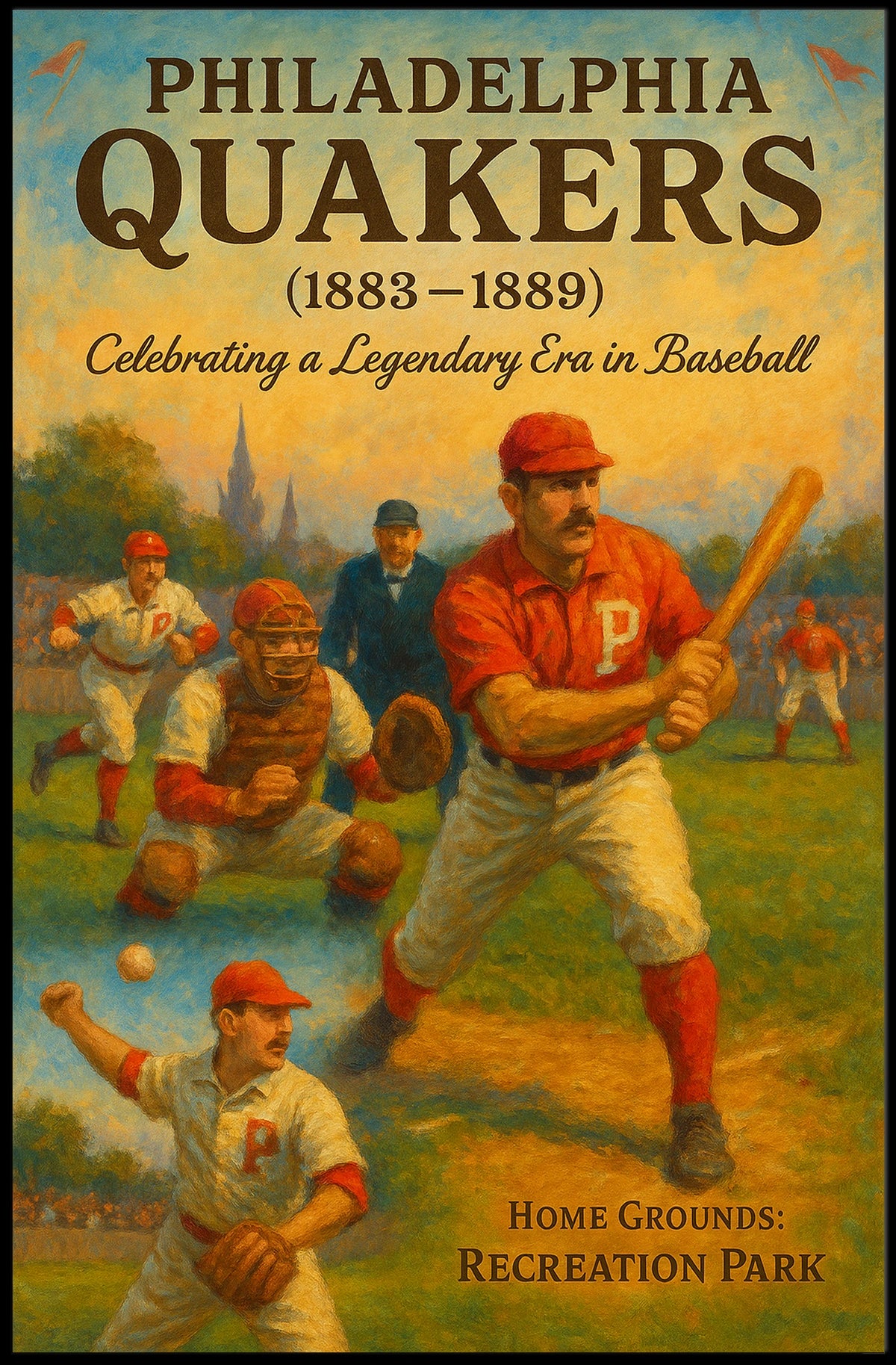 Philadelphia Quakers Baseball Era Poster