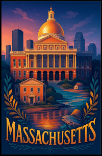 Massachusetts State Capitol Poster