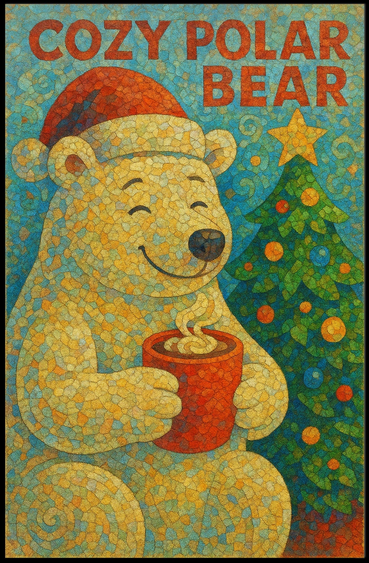 Cozy Polar Bear Poster