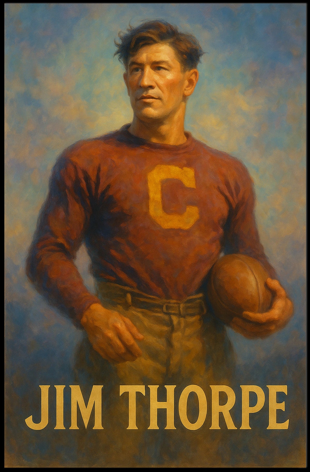 Jim Thorpe Athletic Icon Poster