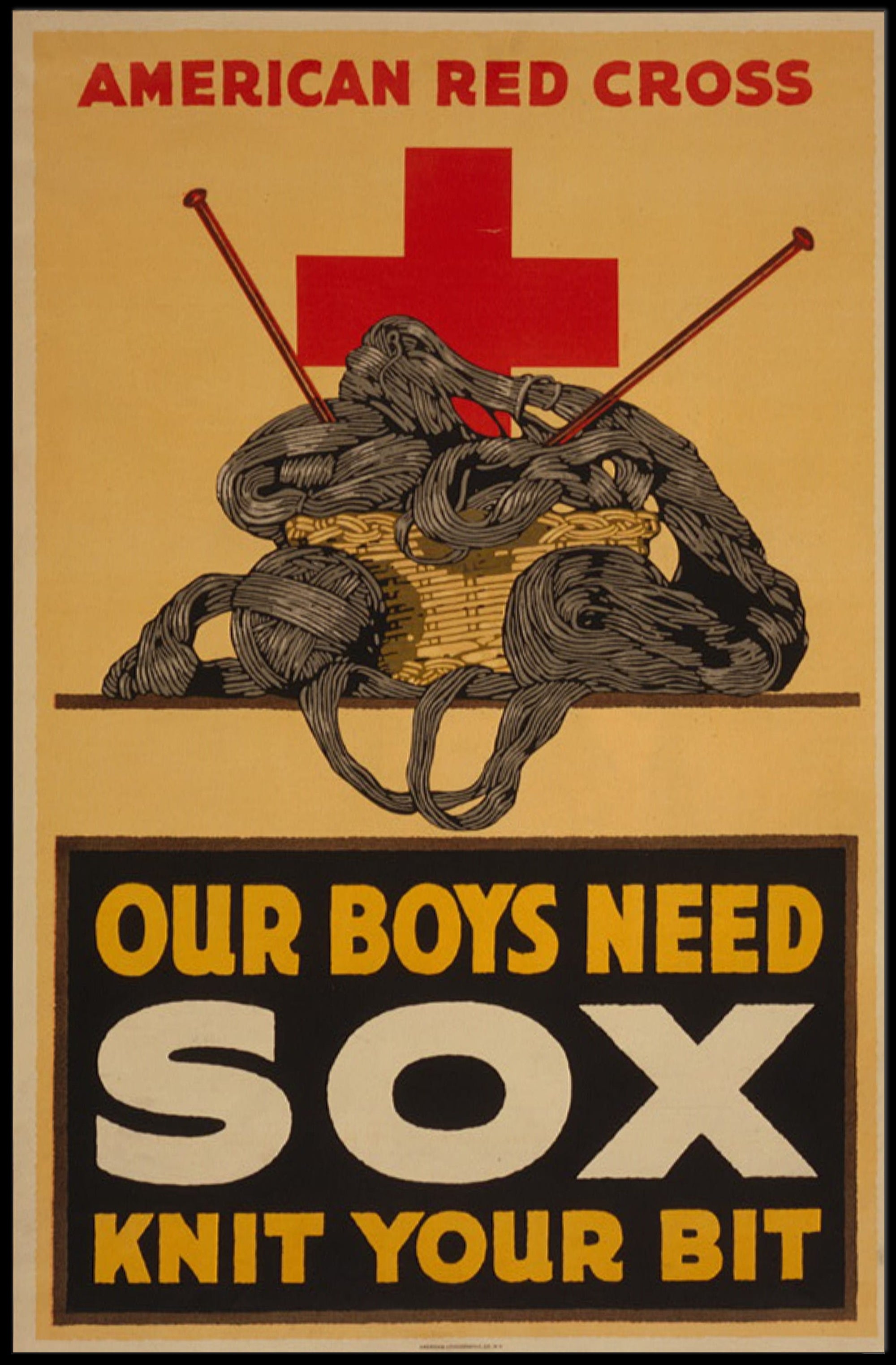 Knit for the Troops Poster PosterGoat