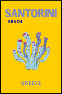 Santorini Greece Travel Poster for Seaside Adventure PosterGoat