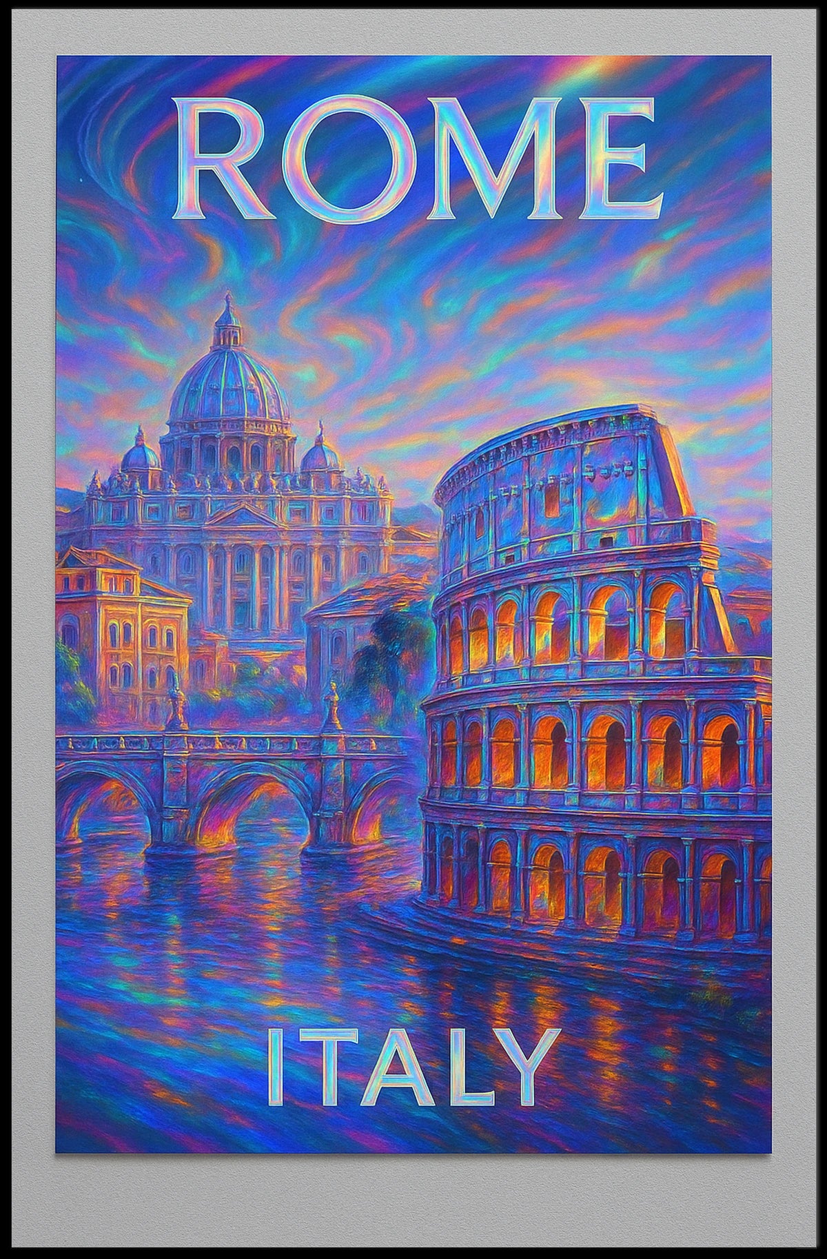 Rome, Italy A Vibrant Dreamscape Poster