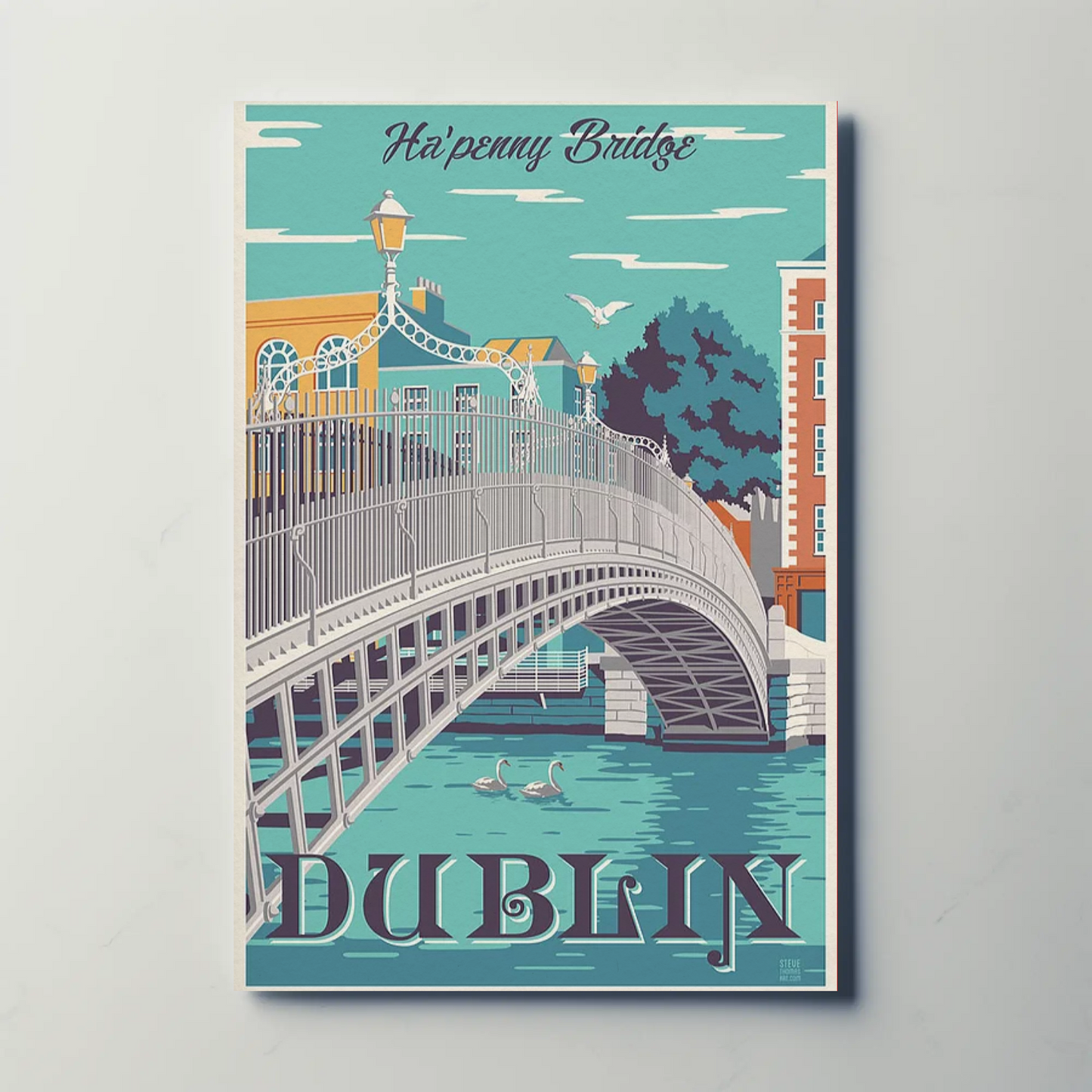 Dublin Ha'penny Bridge Travel Poster