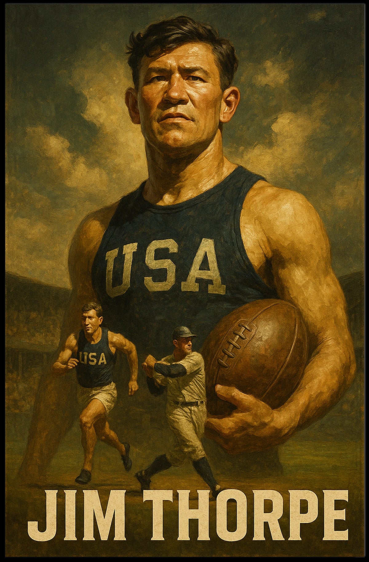 Jim Thorpe Legendary Athlete Poster