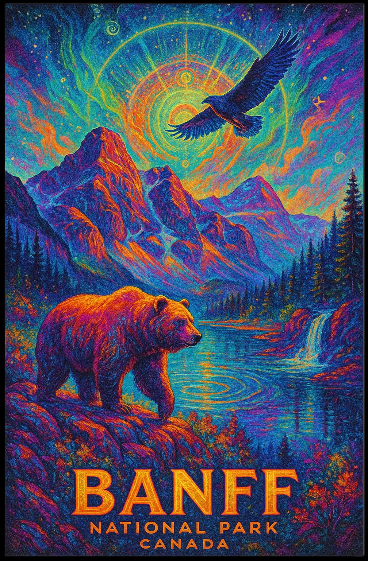 Banff Wilderness Dreamscape: Surreal Nature Art Poster