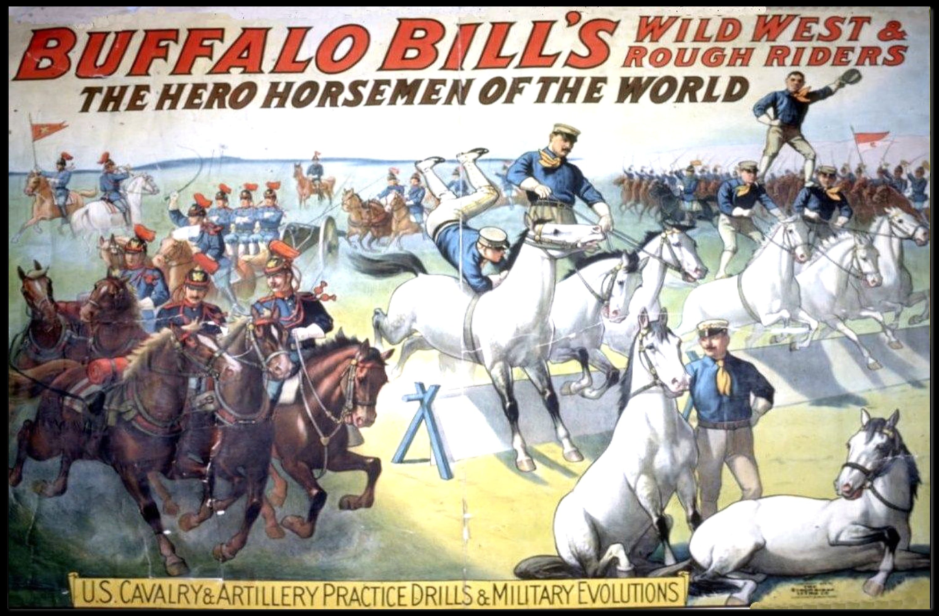 Buffalo Bills Wild West Show Poster Vintage Wall Art