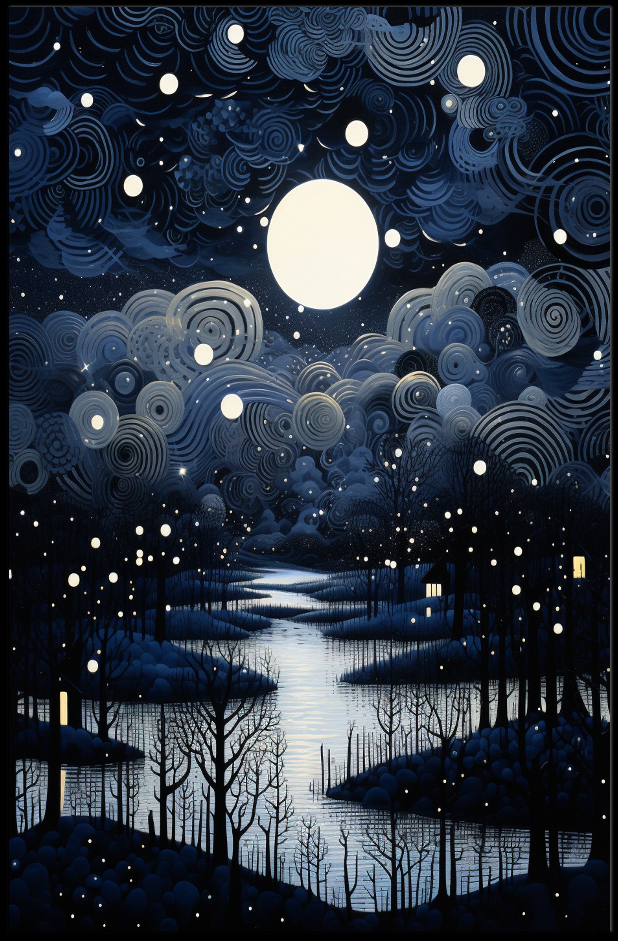 Enchanted Nightscape Poster PosterGoat