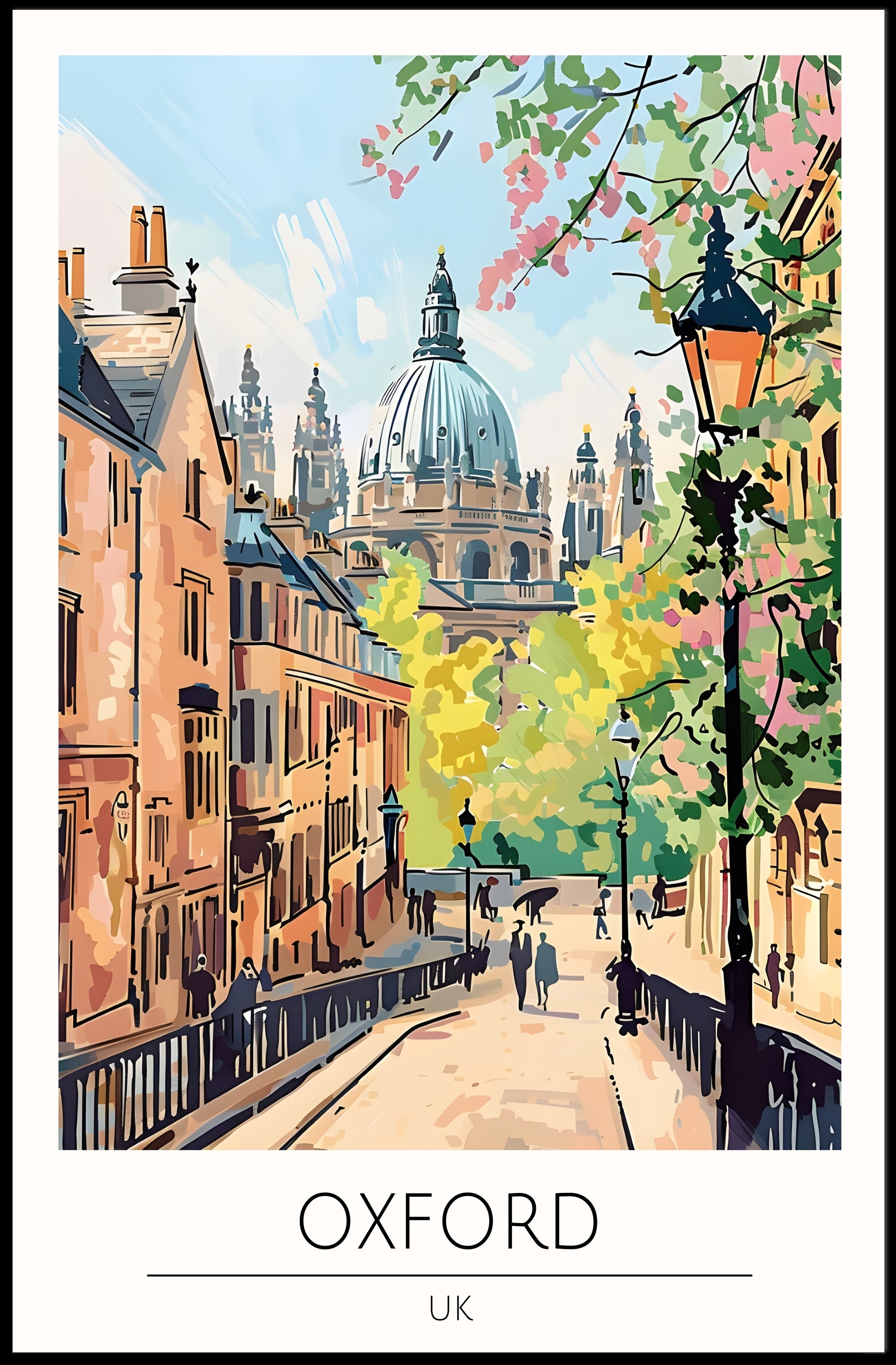 Scenic View of Oxford Poster PosterGoat