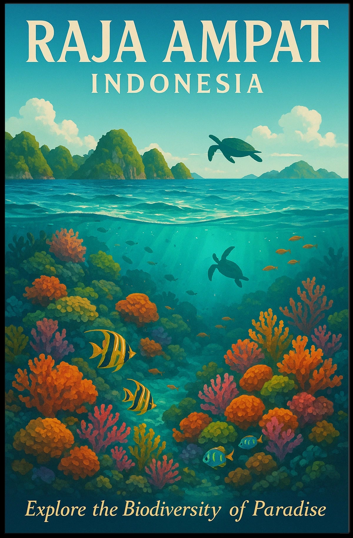 Raja Ampat Explore the Biodiversity of Paradise Poster