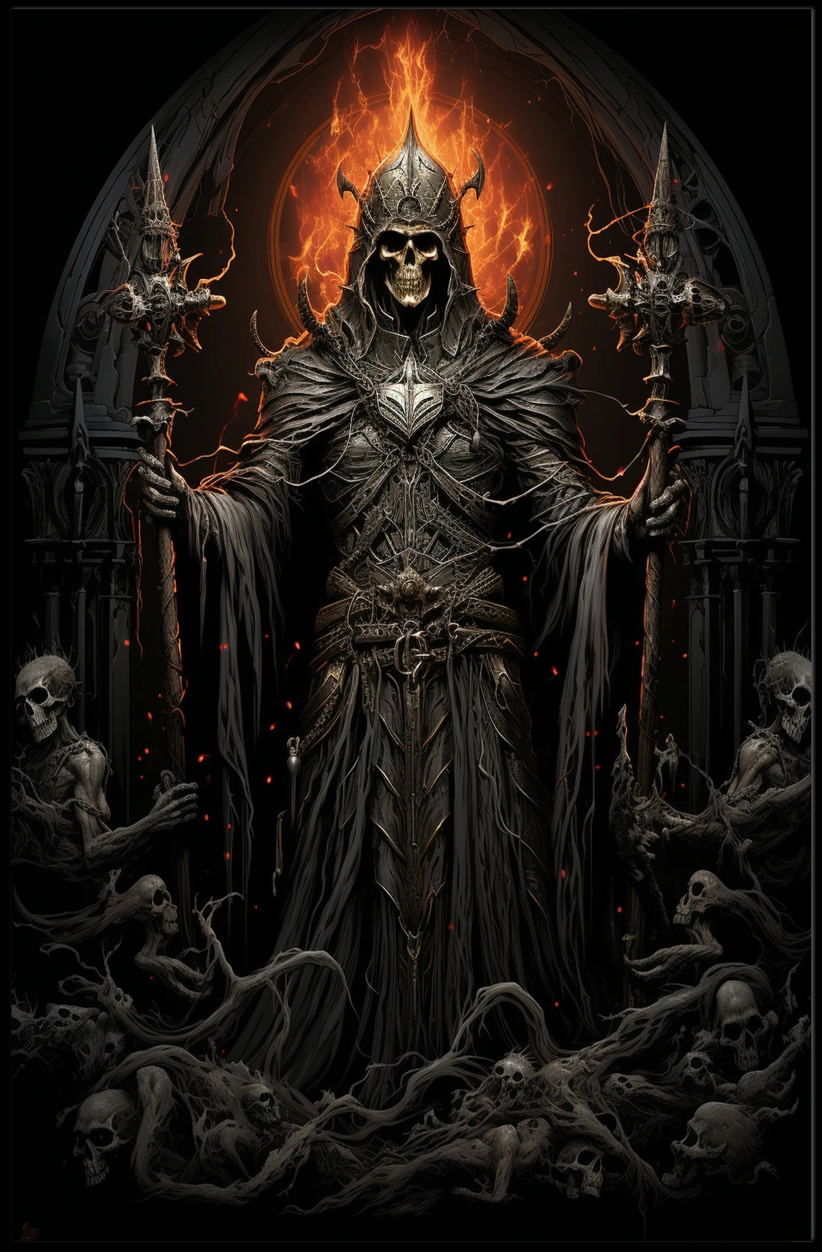 Dark Fantasy Sorcerer Gothic Art Poster Print