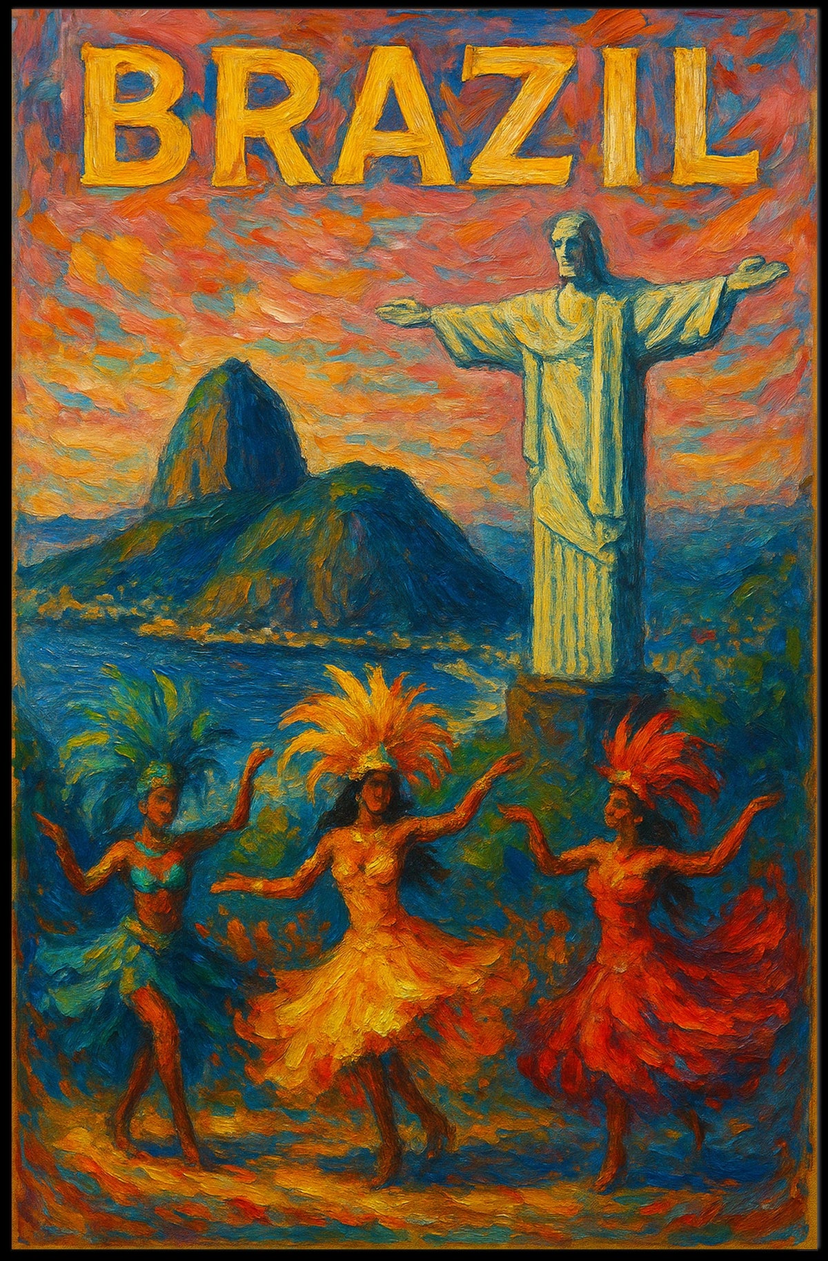 Brazil A Vibrant Celebration Poster 18x24 Wall Art