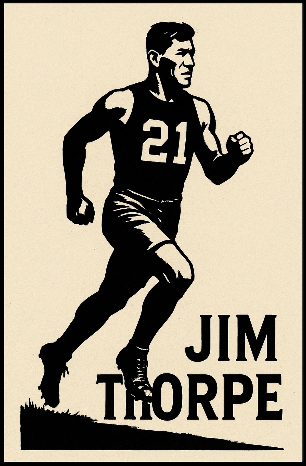 Jim Thorpe Legendary Athlete Poster